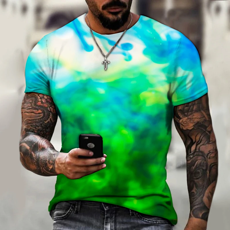 

Summer Trend 3D Printing Graffiti Men's Short Sleeve Harajuku Design Painting Men's T-shirt Urban Fashion Men Size XXS-6XL