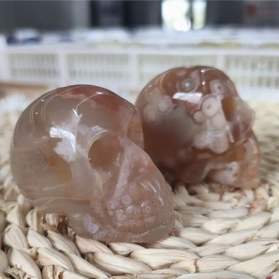 

Лечебный Хрустальный цветок, агат, Череп, кварц, хрусталь, череп, натуральный камень рейки, драгоценный камень для дома, Коллекционная модел...