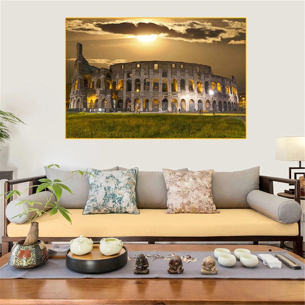 

Roman Colosseum Architectural Landscape Canvas Painting Modern Living Room Wall Art Posters Prints Bedroom Home Decor Pictures