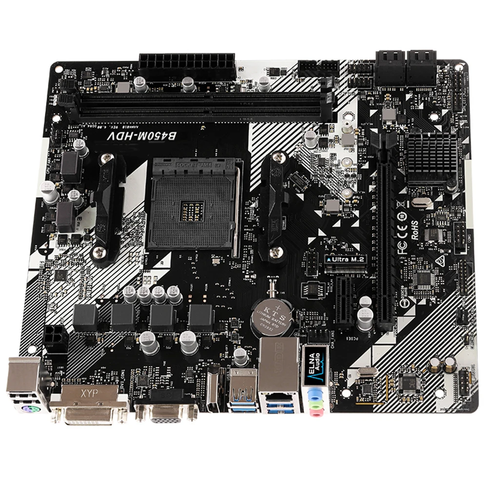 

Used for ASROCK B450M-HDV R4.0 Motherboard Supports CPU R5 3600 3600X 3700X 3900 Cardinal Plate Mainboard Mobo