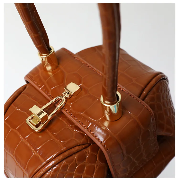 Fashion Catwalk Show Handbag Women New Ladies Genuine Leather Round Ball Hand Bag