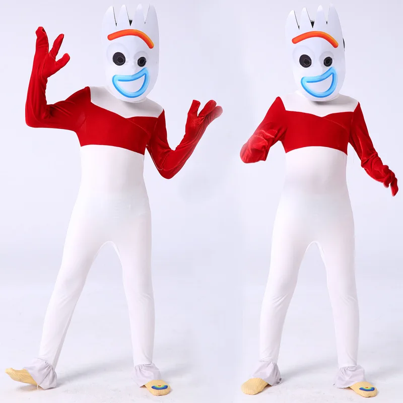 2021 Toy Story Fogg Forky Cosplay Costume Adult Kids Jumpsuit Halloween Festival Role Play Performance Tights