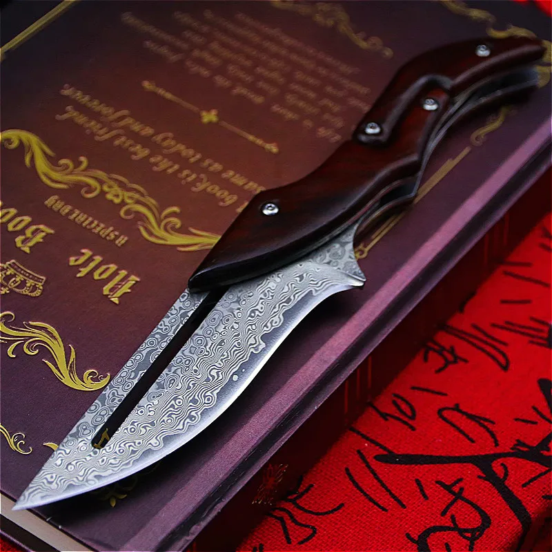 Складной ручной нож PEGASI из дамасской стали ручка высококачественной и