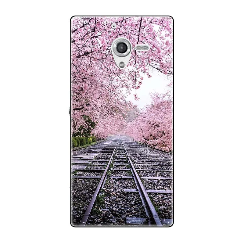 A64 Телефонные чехлы для sony Xperia ZL непосредственный сбыт из L35H C6502 C6503 C6506 5," чехол с принтом(розы); волк милый чехол-крышка с узорами чехол для телефона чехол Fundas Para - Цвет: A64