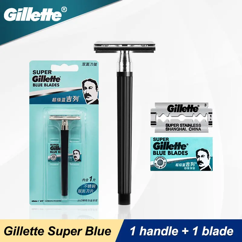 Бритва Gillette Мужская ультраголубая 1 держатель с лезвием Классическая безопасная