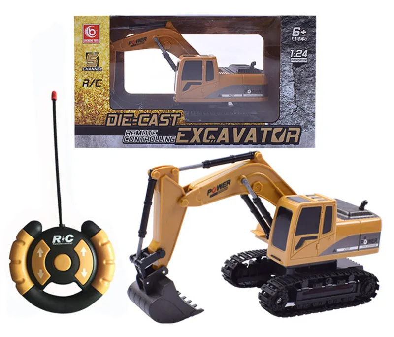 Радиоуправляемый экскаватор игрушка с дистанционным управлением инженерное