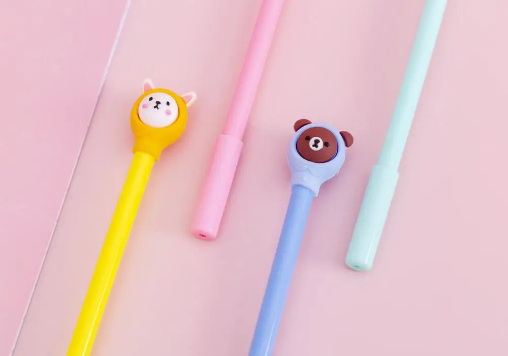 Creative Cartoon Cheap and Affordable Small Animal Student Gel Pen Black 0.5mm Stationery School Office Supplies Gift | Канцтовары для