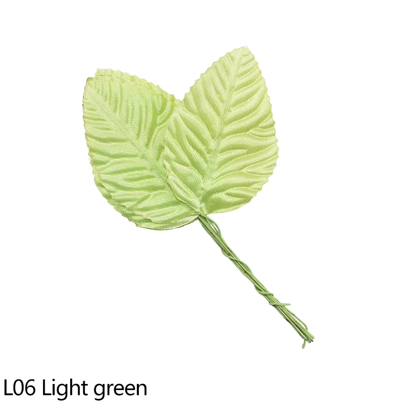 L06 40/100/200 шт Искусственные розовые листья Пластик шелк Leafe украшение на свадьбу День рождения, подарок на Рождество, украшение из искусственных цветов для DIY ВЕНОК для дома украшения - Цвет: L06