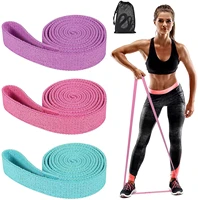 3pcs long fabric resistance bands set fitness body bands heavy duty stretch pull up assistance workout loop elastic bands