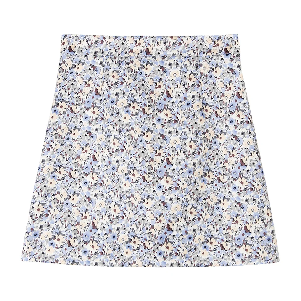 

Summer Floral Printed High Waist A-Line Skirt Women Mini Package Hip Skirts Ladies Casual All-match Skirts Faldas Mujer Moda