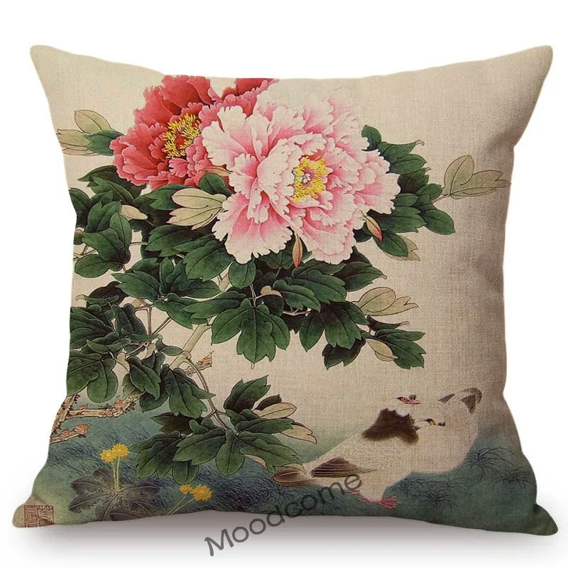 Восточный Культурный украшения акварель пион платье с цветочным узором в