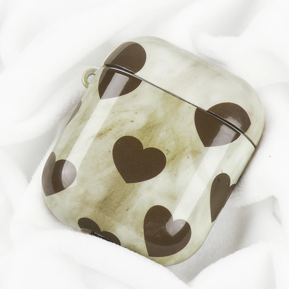04 Чехол для Apple AirPods 2 с полным покрытием, мультяшный рисунок, наушники, Жесткие ПК Чехлы для Apple Air Pods, милый цветок, фрукты, чехол - Цвет: 04