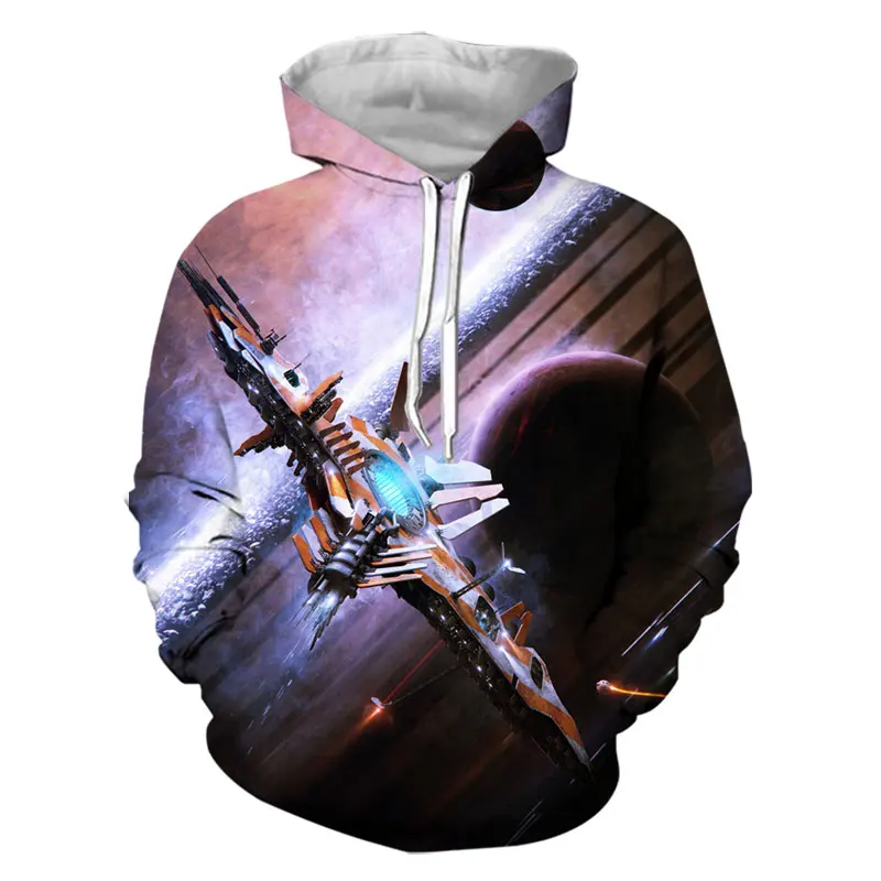 

2021 New 3D Printing Style Men Hoodies Fashionable with 3D Planet Print Men's Funny Hoodies Hooded Oversized S-7XL