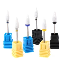 7cm electric ceramic grinding head nail drill bits colorful mixed size ceramic electric nail mills cutter for machines