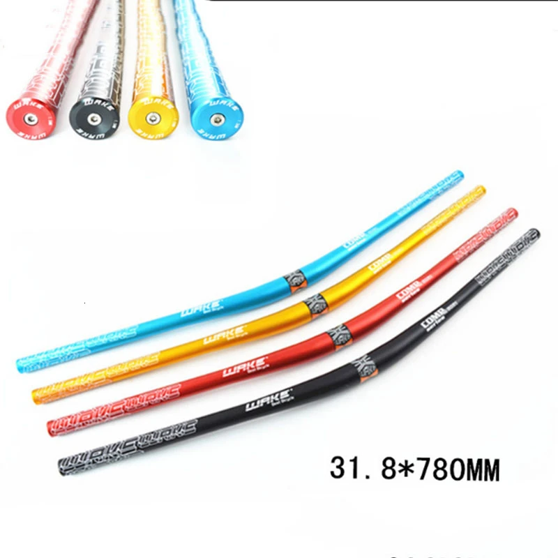 Алюминиевый сплав глянцевый Сверхлегкий Руль для велосипеда MTB Горный шоссейный велосипед 17 градусов подъемный плоский руль Аксессуары для велосипеда 780 мм