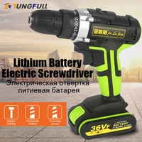 36vf industrial double speed lithium battery charging electric drill multi functional electric screwdriver