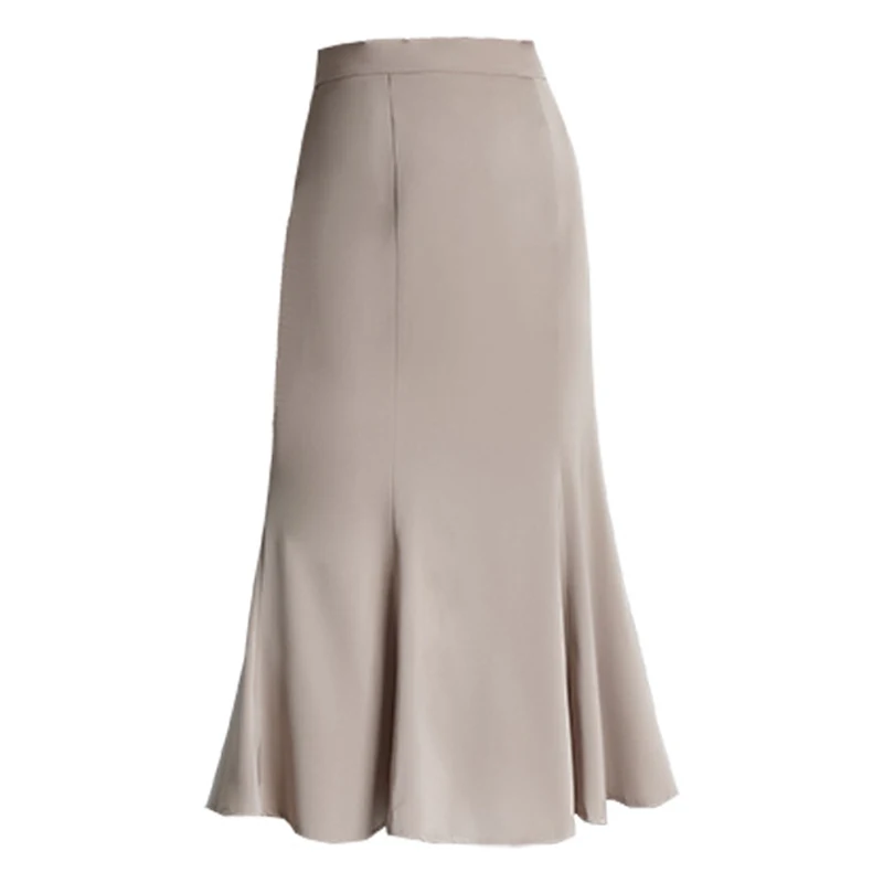 Женская элегантная юбка из органической кожи Блестящая атласная простые