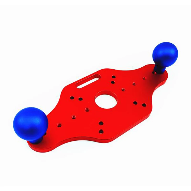 

Trimming Machine Bottom Plate Bakelite Milling Mounting Plate for Woodworking Trimming Slotted Chamfer Red