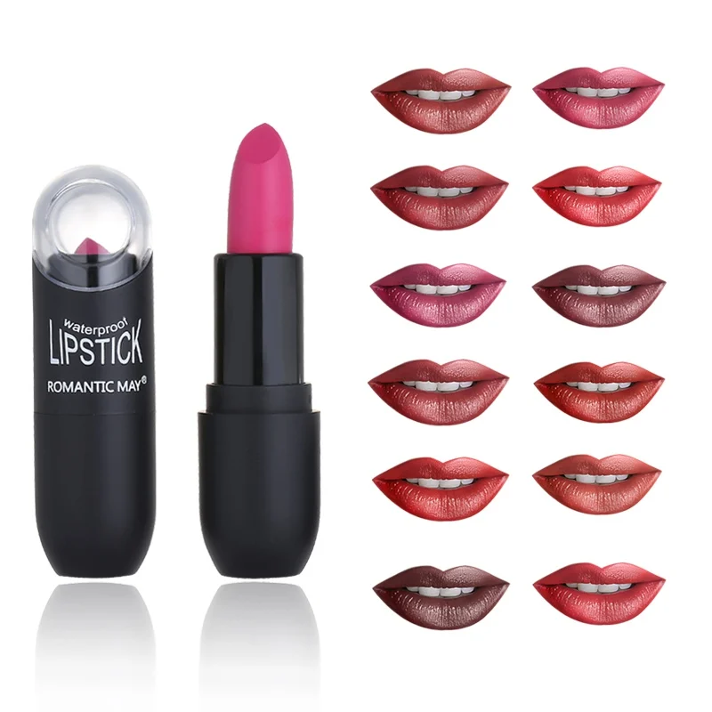 Матовая бархатная помада для женщин сексуальная губная 12 цветов