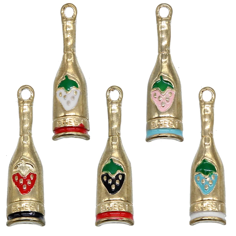 6 шт./лот смешанные бокалы для вина бутылки чашка в форме винограда Подвески