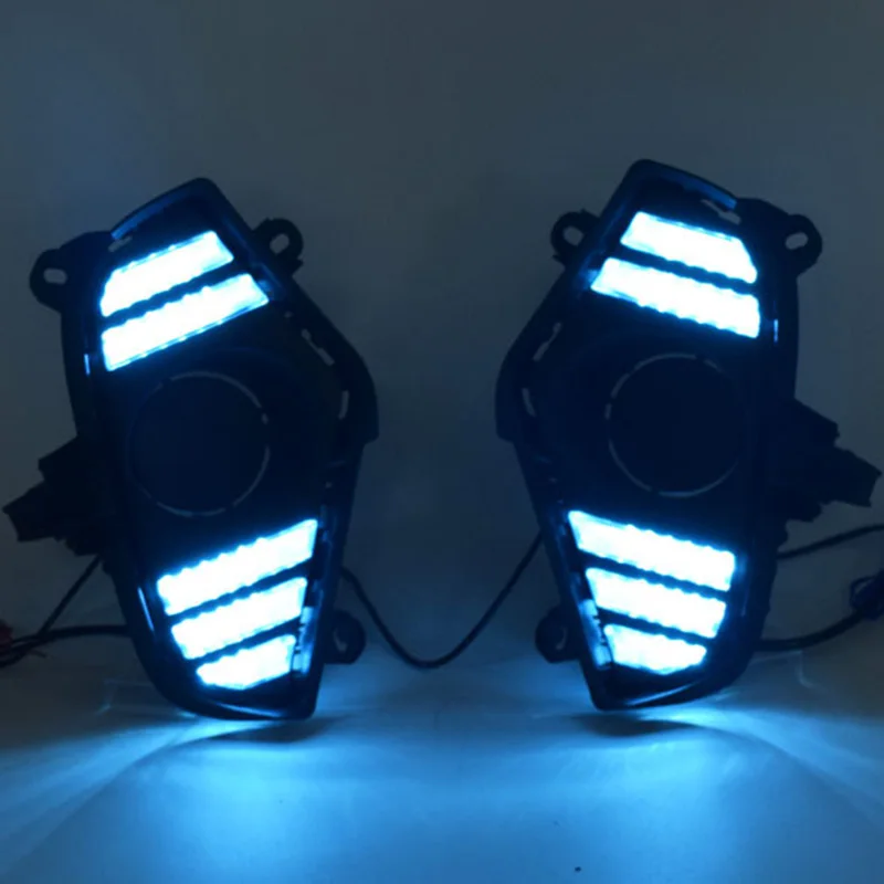 

LED Daytime Running Light Waterproof with Flow Yellow Turn Signal Bumper DRL For Toyota RAV4 2019 2020