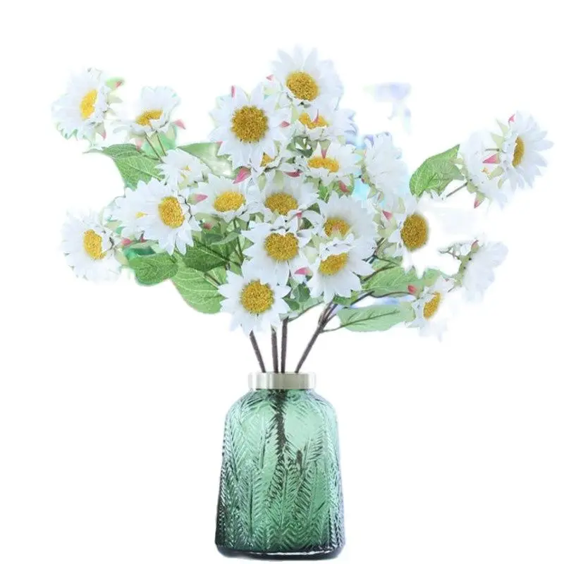 

One Fake Spring Sunflower (7 Heads/Piece) 29" Length Simulation Chrysanthemum for Wedding Home Decorative Artificial Flowers