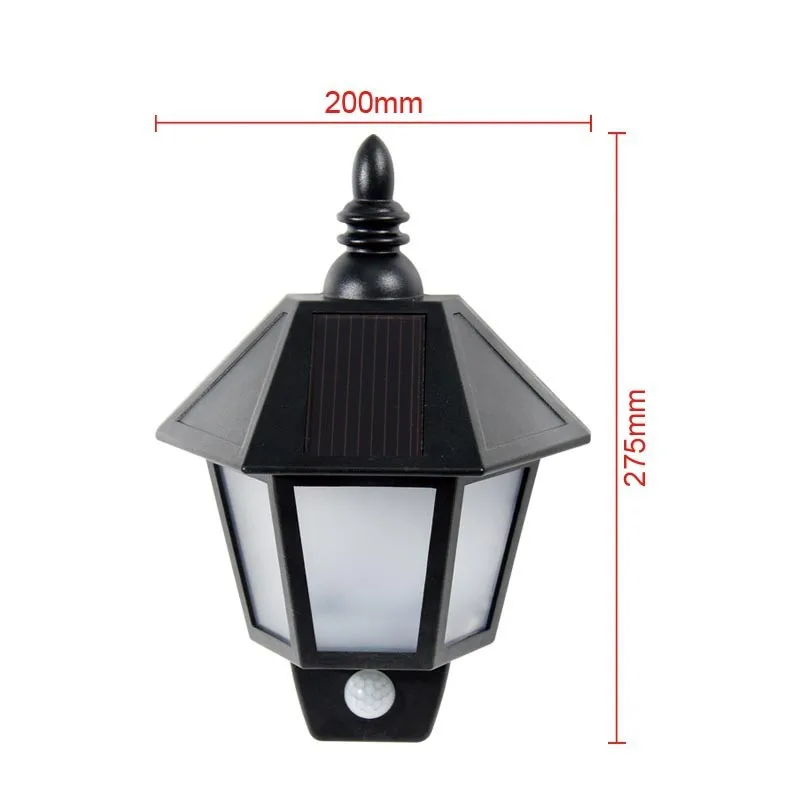 

Room type solar light human body intelligent induction light black shell lithium iron phosphate battery balcony light LX102205