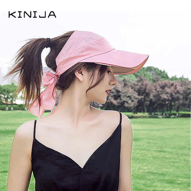 Летняя Солнцезащитная шапка Женская Выдвижная пустая верхняя шляпа Oem бейсболка