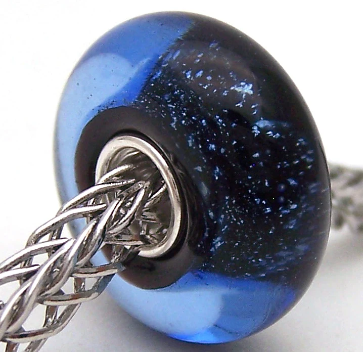 

PJG3056 100% S925 Sterling Silver Beads Murano Glass beads Fit European Charms Bracelet charms diy jewelry Lampwork GlassBeads