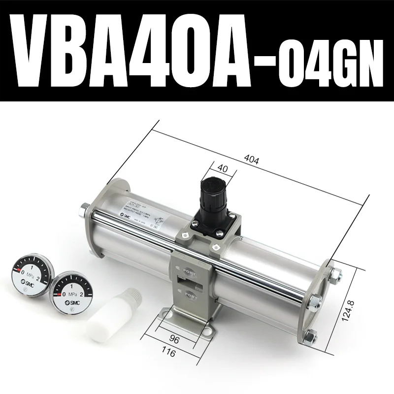 Пневматический напорный клапан vba10a-02 пневматический напорный vba20a-03 газовый воздушный подкачивающий насос vba40a-04 газовый бак под двойным давлением - Цвет: VBA40A-04GN
