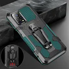 Противоударный чехол для Xiaomi Mi 10t Pro Poco X3 NFC M3 Note 10 Lite, металлическая задняя крышка с зажимом для Redmi Note 9s 9 8 Pro 9 A