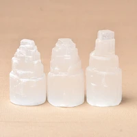 1piece the high quality natural selenite gypsum tower natural crystal mineral energy stone tower healing home decoration souveni