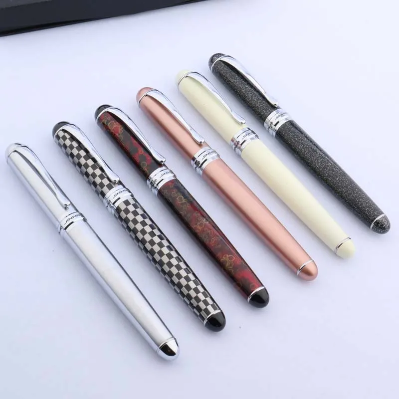 JINHAO 750 серебряные аксессуары металлический цвет подарок Студенческая отделка роллербол ручка