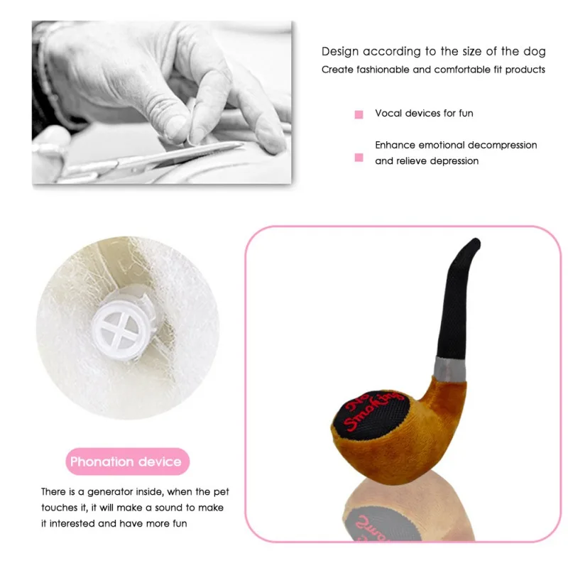 3 Colors Pet Plush Squeaking Pipe Shape Toy Interactive Creative Training Persistent Screaming Toys Dog Supplies | Дом и сад