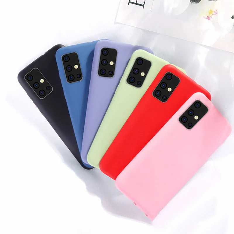 Яркий ТПУ чехол для Samsung Galaxy S20 мягкий однотонный Жидкий телефона Ultra/S20 Plus |