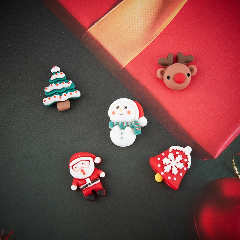 

10 шт. новая прекрасная Рождественская коллекция плоская спина, кабошон, скрапбукинг, бант для волос, украшения, аксессуары «сделай сам»