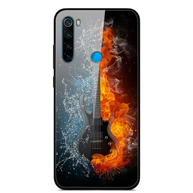 Для Xiaomi Redmi Note 8 чехол из закаленного стекла с печатным жестким чехлом для Xiaomi Redmi Note 8 Note8 чехол для Redmi Note 8 Pro Бампер - Цвет: 2