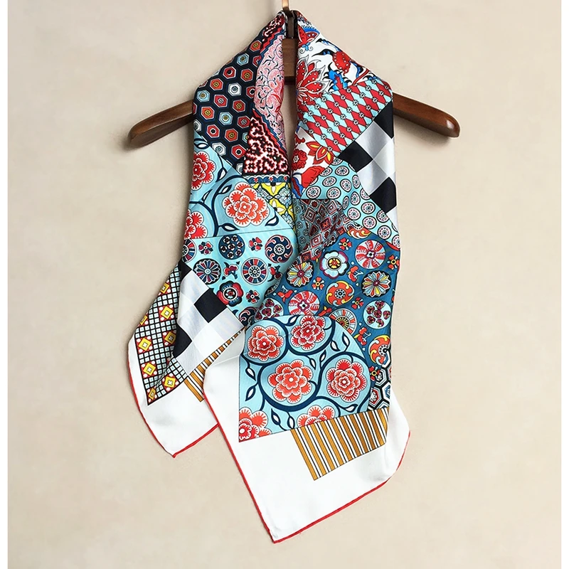 Большой квадратный шарф из 100% саржевого шелка 35 дюймов хиджаб головные шарфы| |