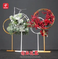baijie wedding props ring flower ware round wedding table flower arrangement wedding scene stage guide