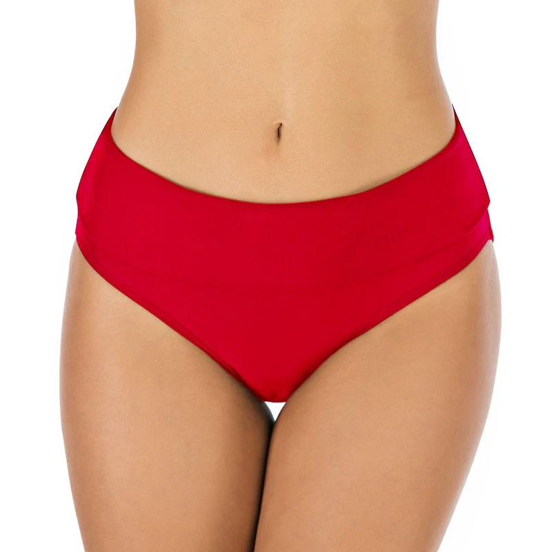 

Женские сексуальные эластичные плиссированные плавки, однотонные женские пляжные плавки