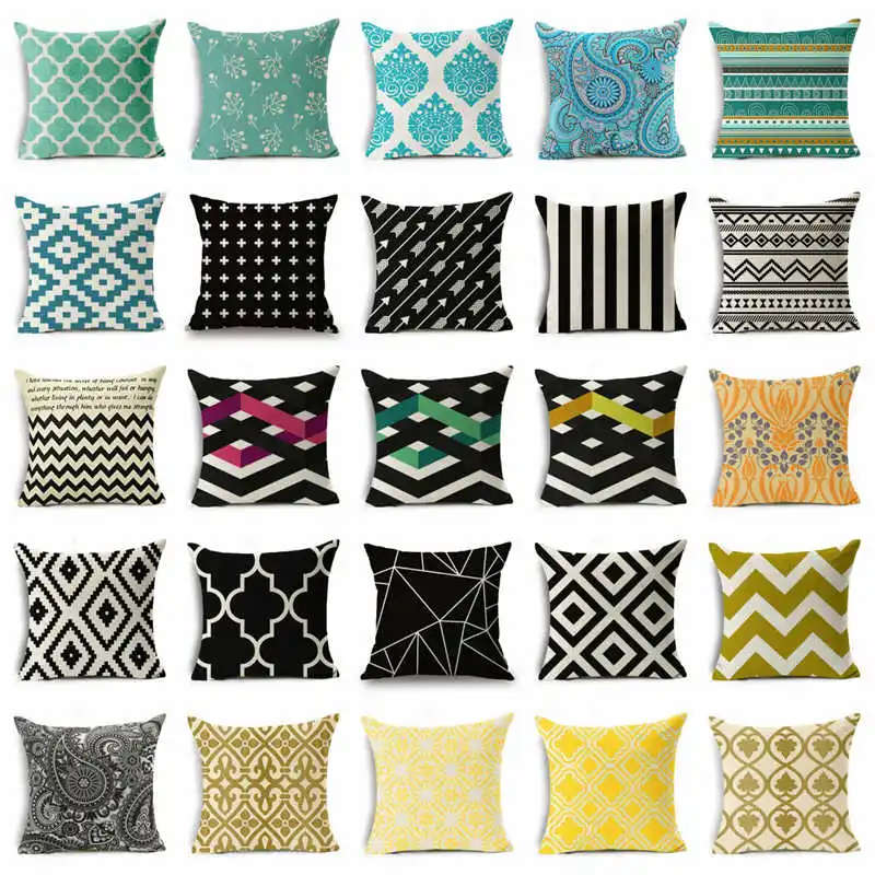 HGLEGYW льняная Марокканская Подушка квадратная крышка геометрический богемный и