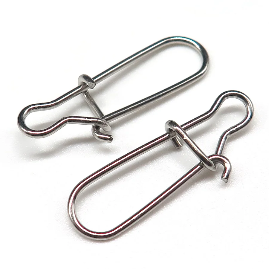100 шт./лот рыболовные зажимы из нержавеющей стали Вертлюг рыболовный крючок