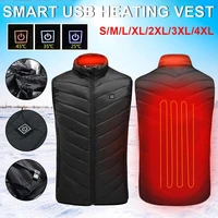 heated vest washable usb charging electric heating warm jacket control temperature outdoor camping hiking warm hunting jacket