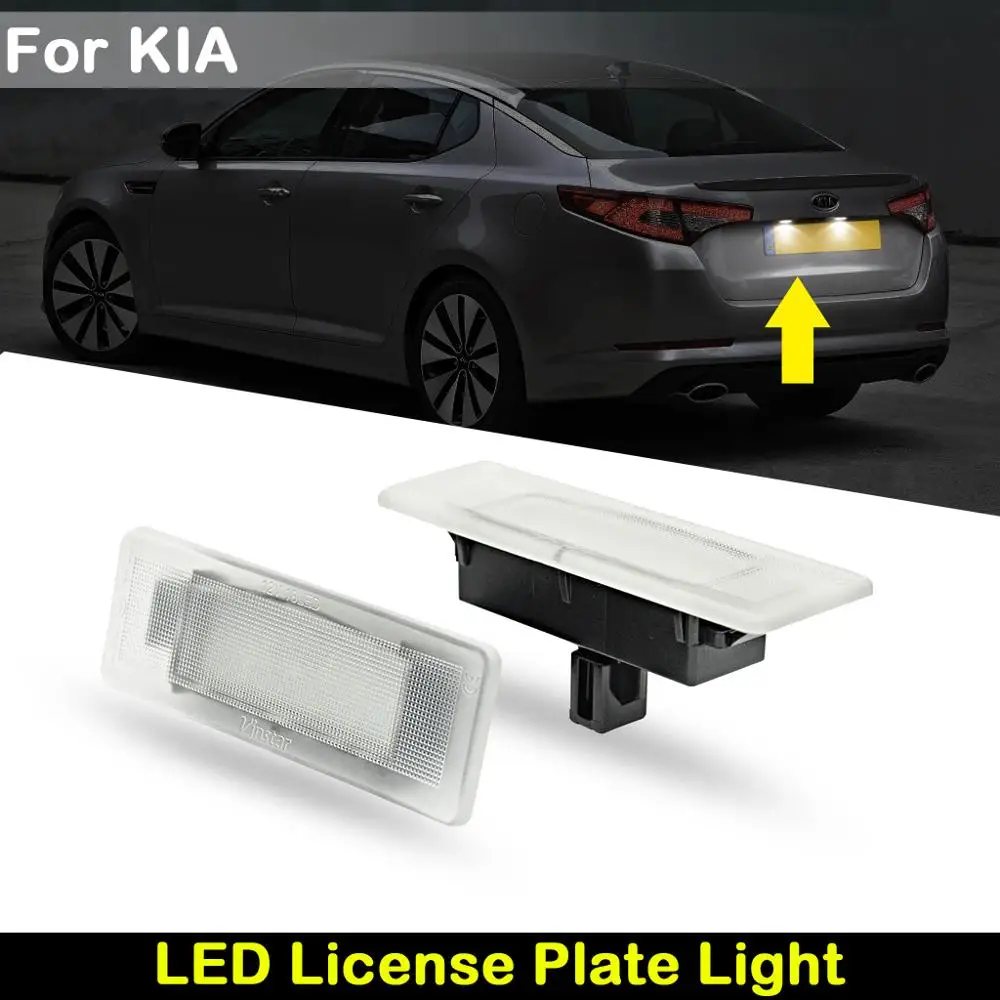 

Для Kia Optima Cadenza Sportage K2 K3 K5 Автомобильный задний белый светодиодный светильник номерного знака