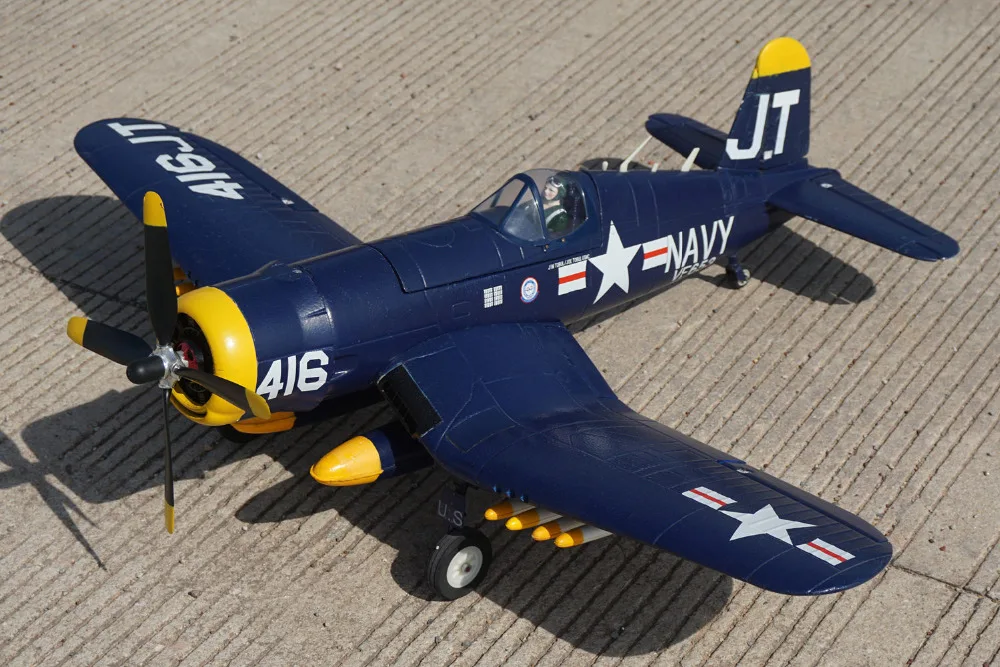 RC игрушечный самолет Уникальный 1200 мм F4U EPO модель с выдвижным шасси PNP