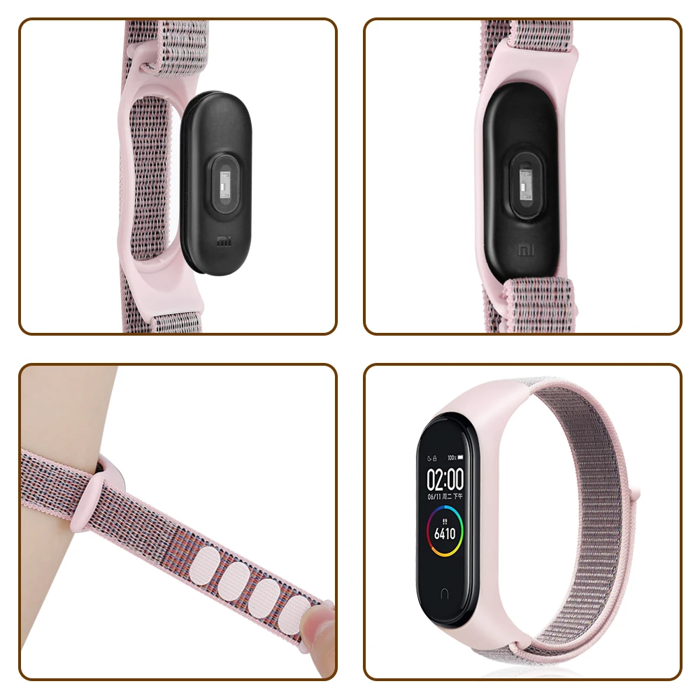 Нейлоновые цветные ремешки для Xiaomi Mi Band 3 4 5 6 сменные браслеты Miband | Электроника
