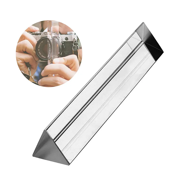 

3.5" Crystal Optical Glass Triangular Prism Light Spectrum Physics Teaching High Quality Triangular Prism for Home Decor