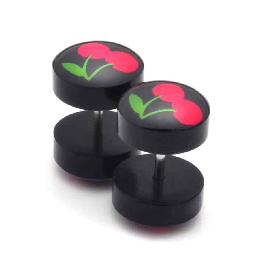 2 шт. прозрачный Цвет поддельные затычки для ушей и тоннелей серьги со шпилькой