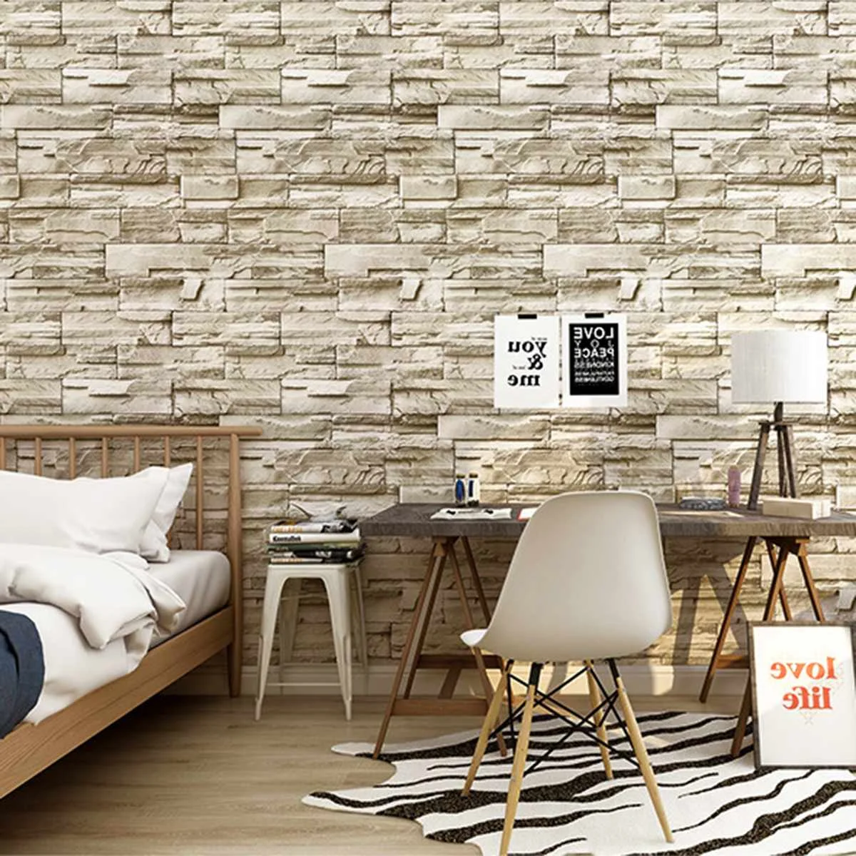 

Самоклеящиеся обои из искусственного кирпича, виниловые обои 3D для украшения интерьера, 6 м x 45 см