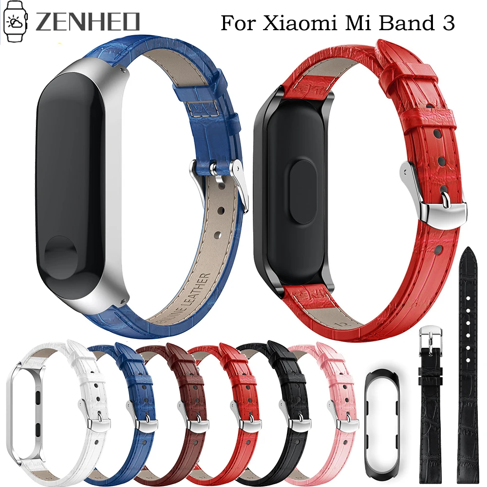 

Кожаный ремешок для часов с чехлом, ремешок для смарт-часов Xiaomi Mi Band 3, ремешок для Xiaomi Mi Band 3, ремешок для браслета Mi Band 3